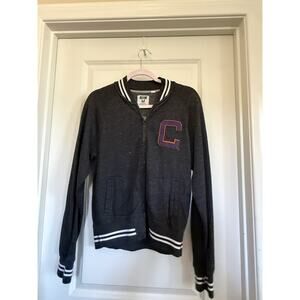 Vintage Clemson tigers sweatshirt full zip bomber jacket size medium